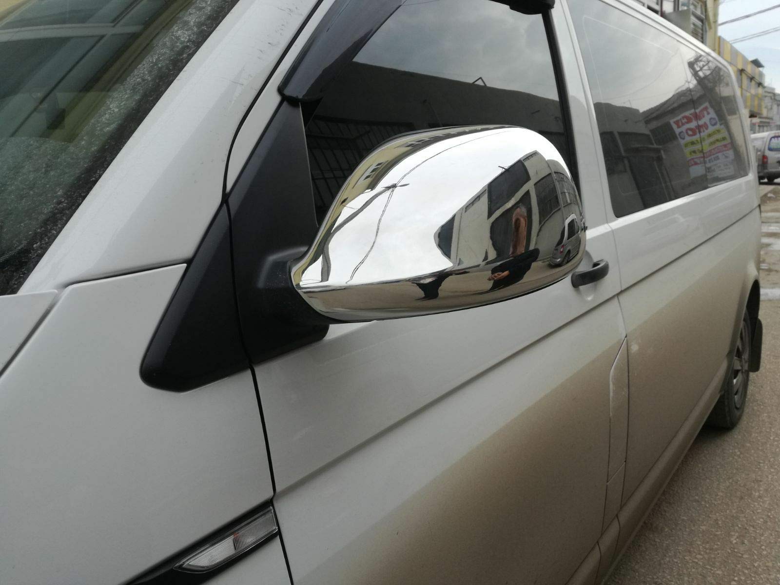 Kompatybilny z chromowanymi lusterkami T5/T6/T6.1/Amarok, 2 sztuki ze stali nierdzewnej.