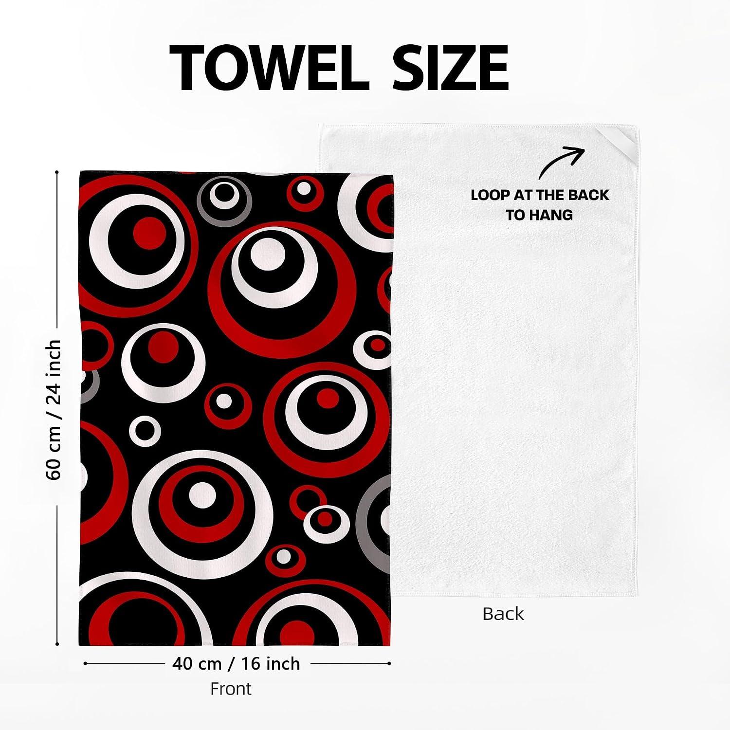 red black grey white kitchen dish towels set of 4, soft absorbent modern abstract decorative tea towels for kitchen, hand drying baking cooking cloth 16x24 inch black red