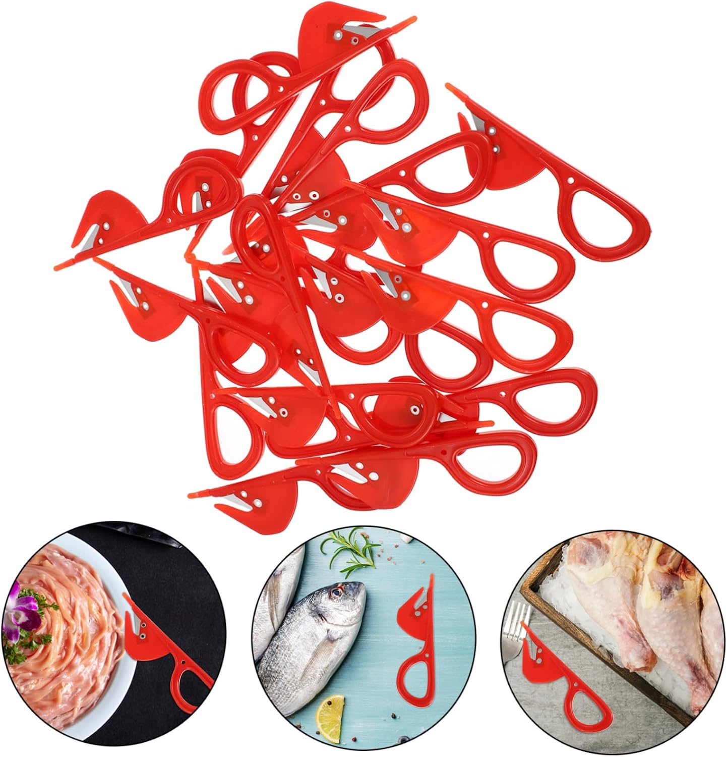 ULTECHNOVO 20pcs Portable Intestine Opening Tool Intestine Knives for Cooking Random Color