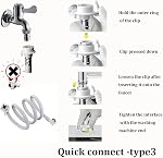 Hoses de laveuse portable, Hostes de machine de lavage compact, Toile de machine a laver les tubulures, laveuse portable pour accessoires, Hozes d'entrée d'eau des machines à laver,(2M Multi-fonctions)
