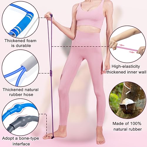 Miniatura 4 de Figura 8 Banda de fitness para entrenamientos en casa, ejercicio de pecho y hombro, banda elástica para entrenamiento de fuerza, hombres y mujeres