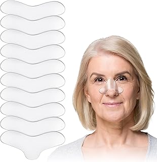 10 Pack CPAP Nose Pads, Anti Leak CPAP Nose Protector for Most Masks, Reusable & Strong Adhesion Nasal Silicone Gel Pads Relieve Pressure and Skin Irritation