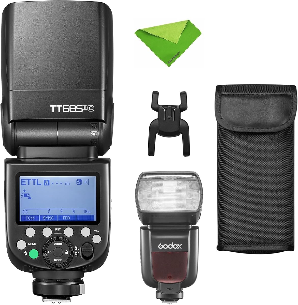 GODOX TT685II-C E-TTL Flash for Canon Speedlight Camera Flash,2.4G Wireless | GN60, 1/ 8000s High-Speed Sync Speedlite Compatible with Canon 5D Mark IV 6D Mark II 7D 90D 250D R5 850D (Upgraded TT685C)