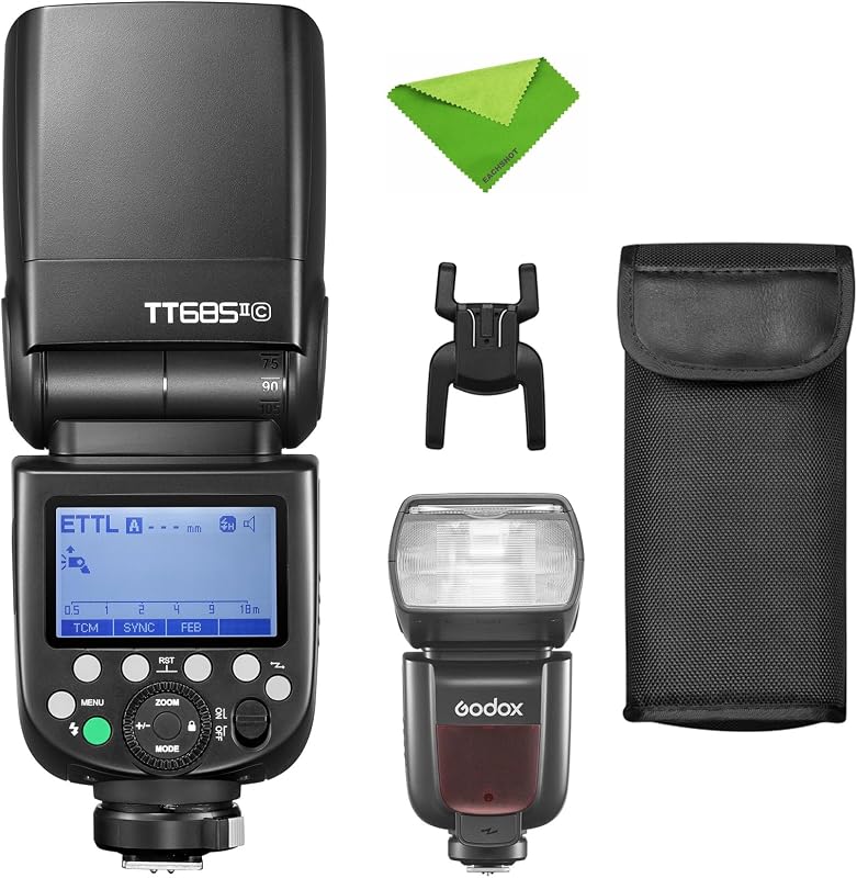 GODOX TT685II-C E-TTL Flash for Canon Speedlight Camera Flash,2.4G Wireless | GN60, 1/ 8000s High-Speed Sync Speedlite Compatible with Canon 5D Mark IV 6D Mark II 7D 90D 250D R5 850D (Upgraded TT685C)