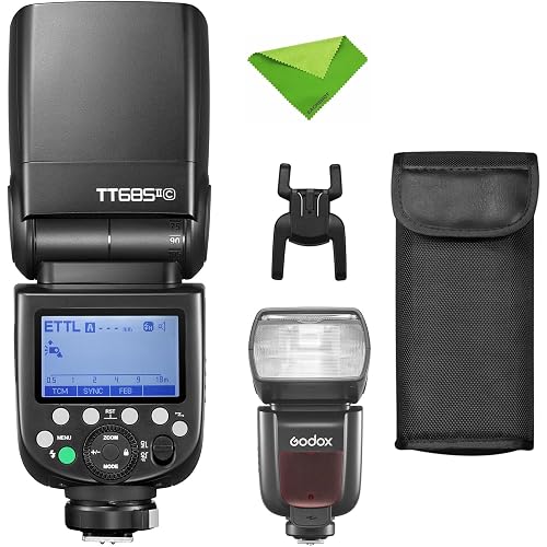GODOX TT685II-C E-TTL Flash for Canon Speedlight Camera Flash,2.4G Wireless | GN60, 1/ 8000s High-Speed Sync Speedlite Compatible with Canon 5D Mark IV 6D Mark II 7D 90D 250D R5 850D (Upgraded TT685C)