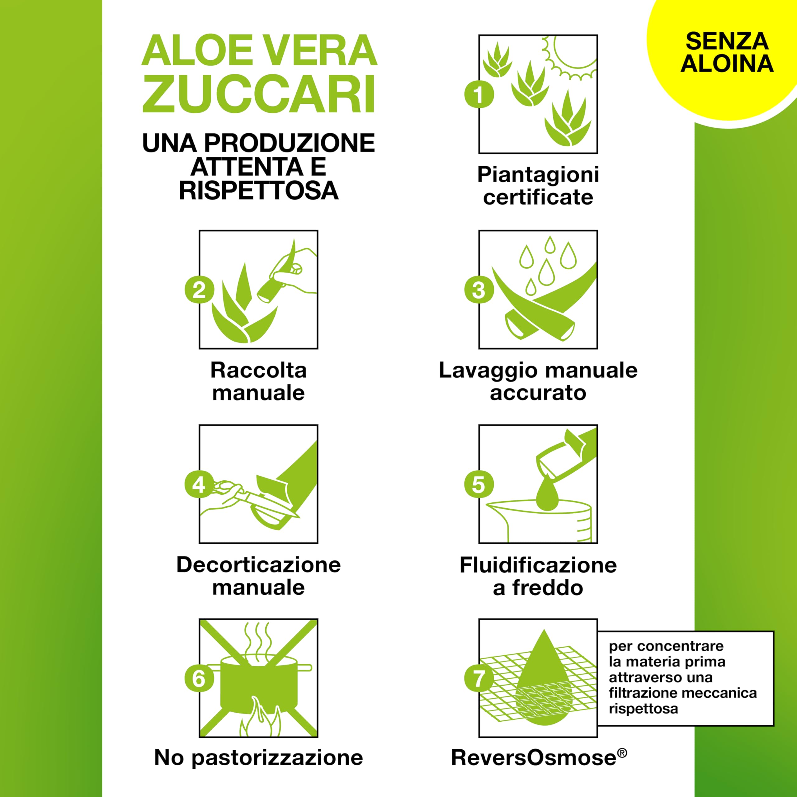 Zuccari ALOEVERA² Succo Puro d'Aloe, Bottiglia da 1000ml, Aloe Vera a Doppia Concentrazione, Non Pastorizzata, Supporto per la Depurazione e il Benessere Gastrointestinale