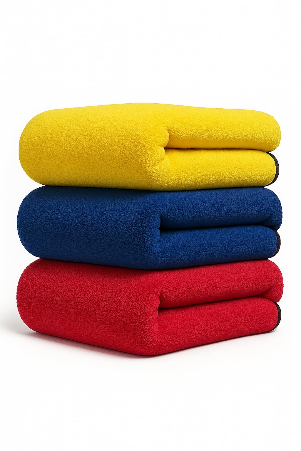 HIGH LIFE COVER Microfiber Cleaning Cloths, 3 pcs 60x40cms 500GSM Multi-Color Highly Absorbent, Lint and Streak Free, Multi - Purpose Wash Cloth for Car, Bike - Assorted Colour-image-45