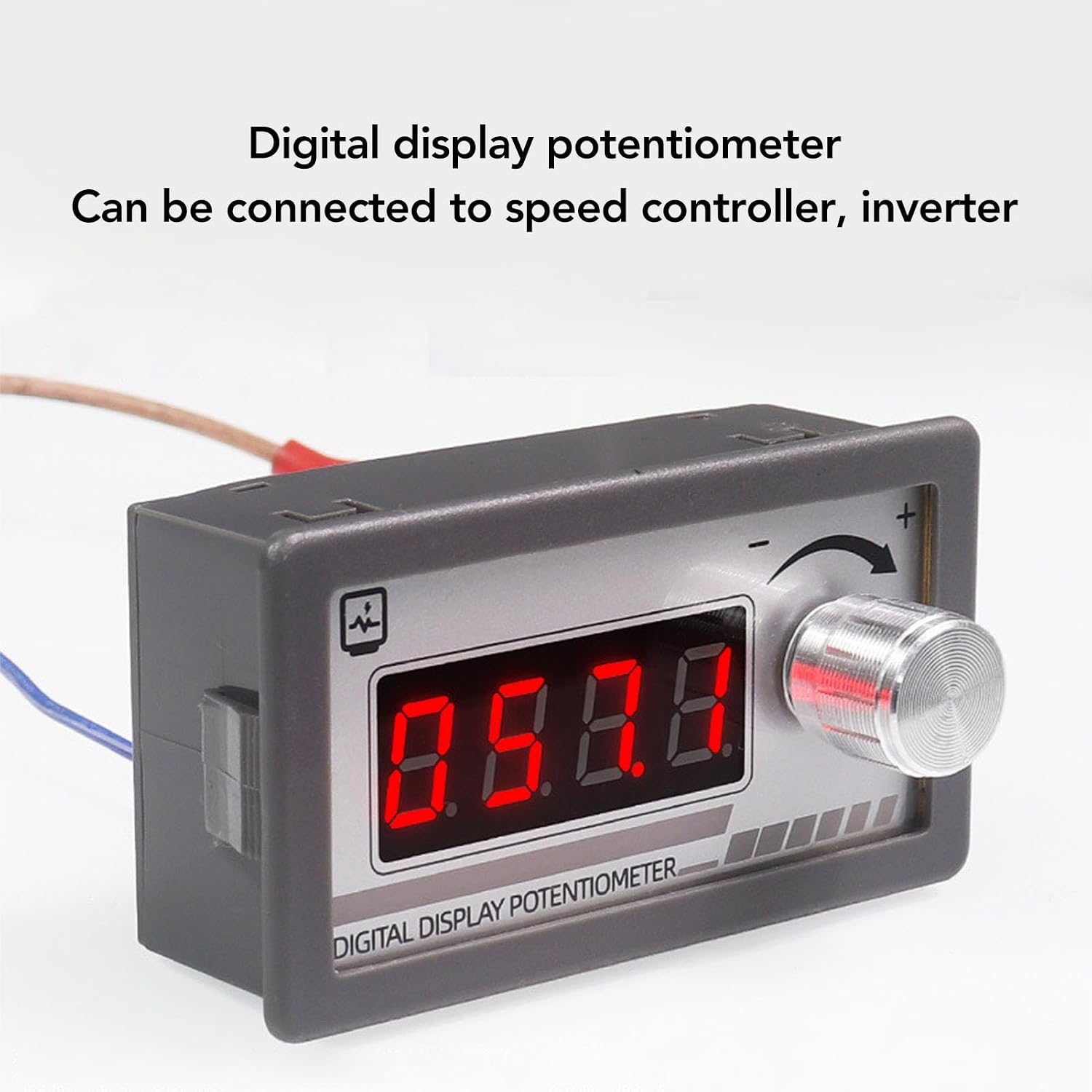 Fafeicy 10K Digital Display Potentiometer , 10K Programmable Potentiometer with 4 Digit 0.4in Display for Speed Controller Inverter
