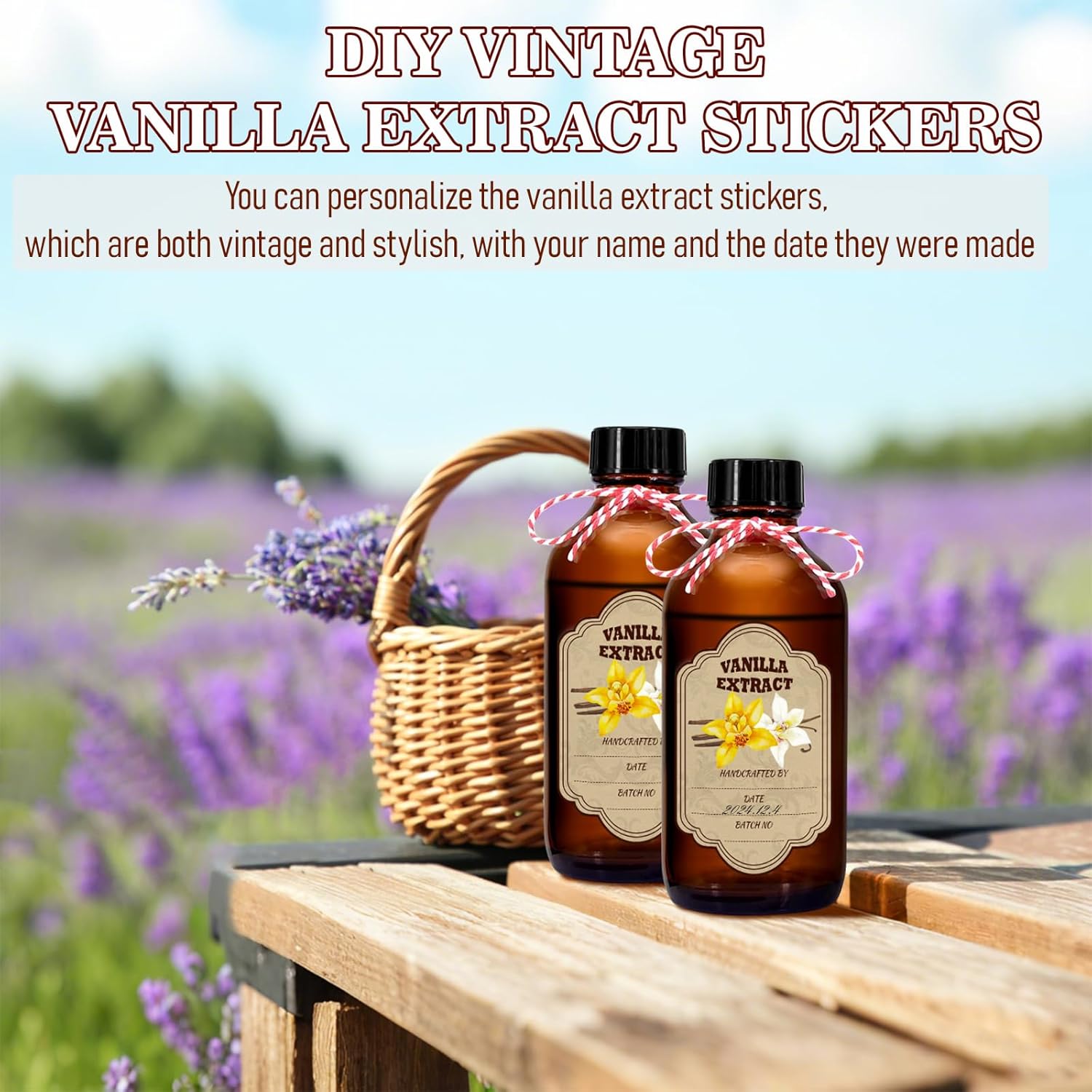 12 Pack Amber Glass Vanilla Extract Bottles 4 oz with Lids, 12 PCS Vanilla Extract Labels and Funnel, Glass Boston Vanilla Bottles for Syrup Gift, Jars Glass Bottles for Vanilla Extract - Image 6