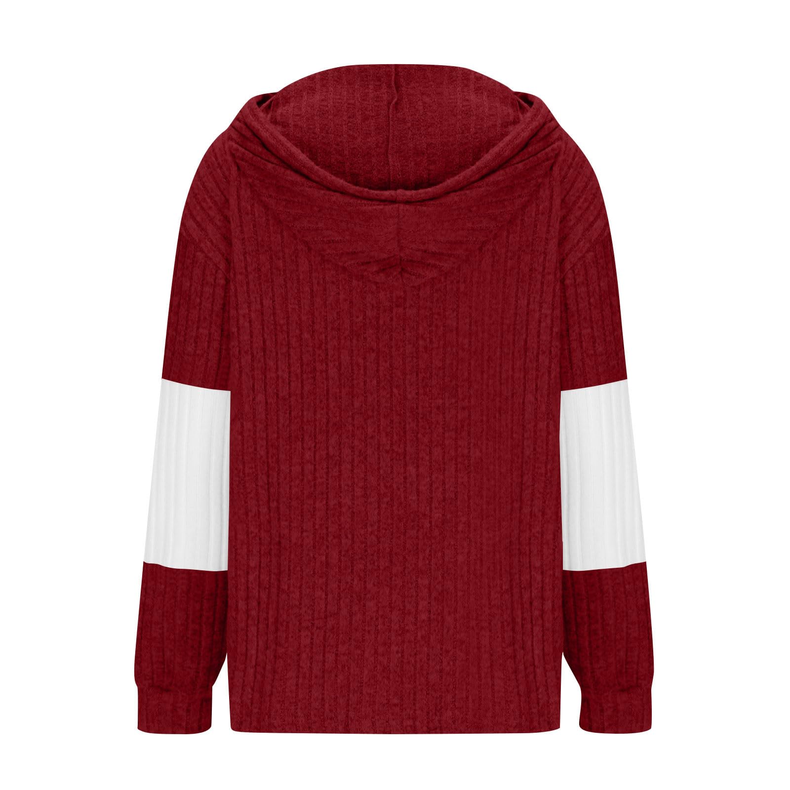 Strickejacke Damen Strickpullover Zip Hoodie Farbblock Rippstrick Pullover Mode Cardigan Oversized Sweatjacke Atmungsaktiv Winterpullover Leichte Übergangsjacke Lässige Elegante Stricke Sweatjacken
