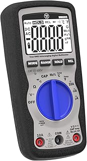 Westinghouse 600V True RMS Auto-Ranging Multimeter with Large Screen and Relative Mode; Measures Voltage Current Resistance Capacitance Frequency Temperature; Incl. Case and 2-Year Warranty.