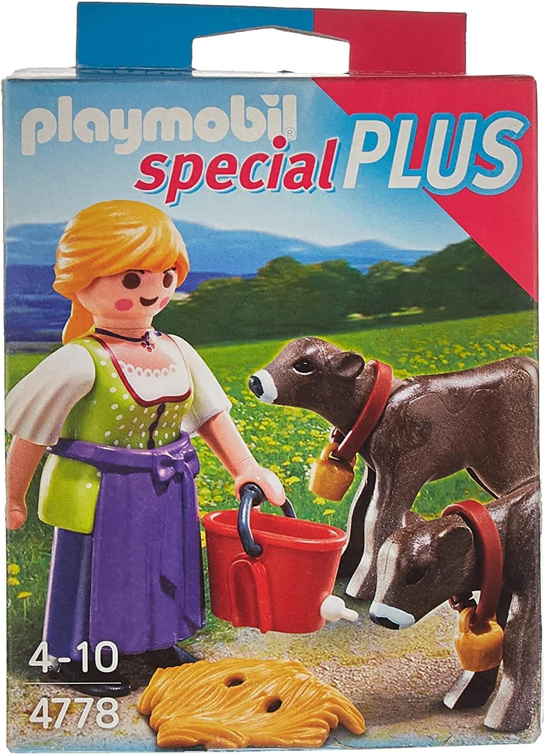 Playmobil 4778 Country Woman with Calves, Fun Imaginative RolePlay