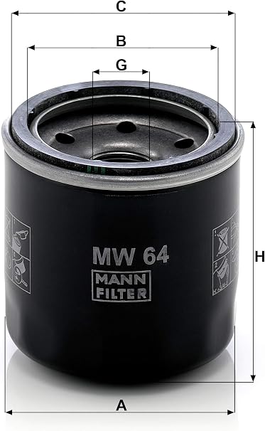 Originale MANN-FILTER Filtro Olio MW 64 - Per Motoveicoli : Amazon.it: Auto  e Moto