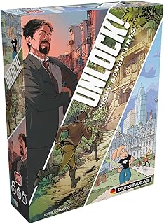 Asmodee, Unlock! Risky Adventures, DE-Version, Familienspiel mit Rätselspaß für 1-6 Spieler ab 10 Jahren, Kooperative Escapespiel mit 60-80 Minuten Spielzeit pro Partie