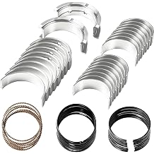 STD Main & Rod Bearing w/Piston Rings Compatible with Chevy GM LS Gen III IV 4.8L 5.3L- LR4 LY2 L20 LM4 LM7 L59 LC9 LY5 V8 Engine 1999-2016 Replace# 2M4978 MS2199 BB253J CB663 41859CP