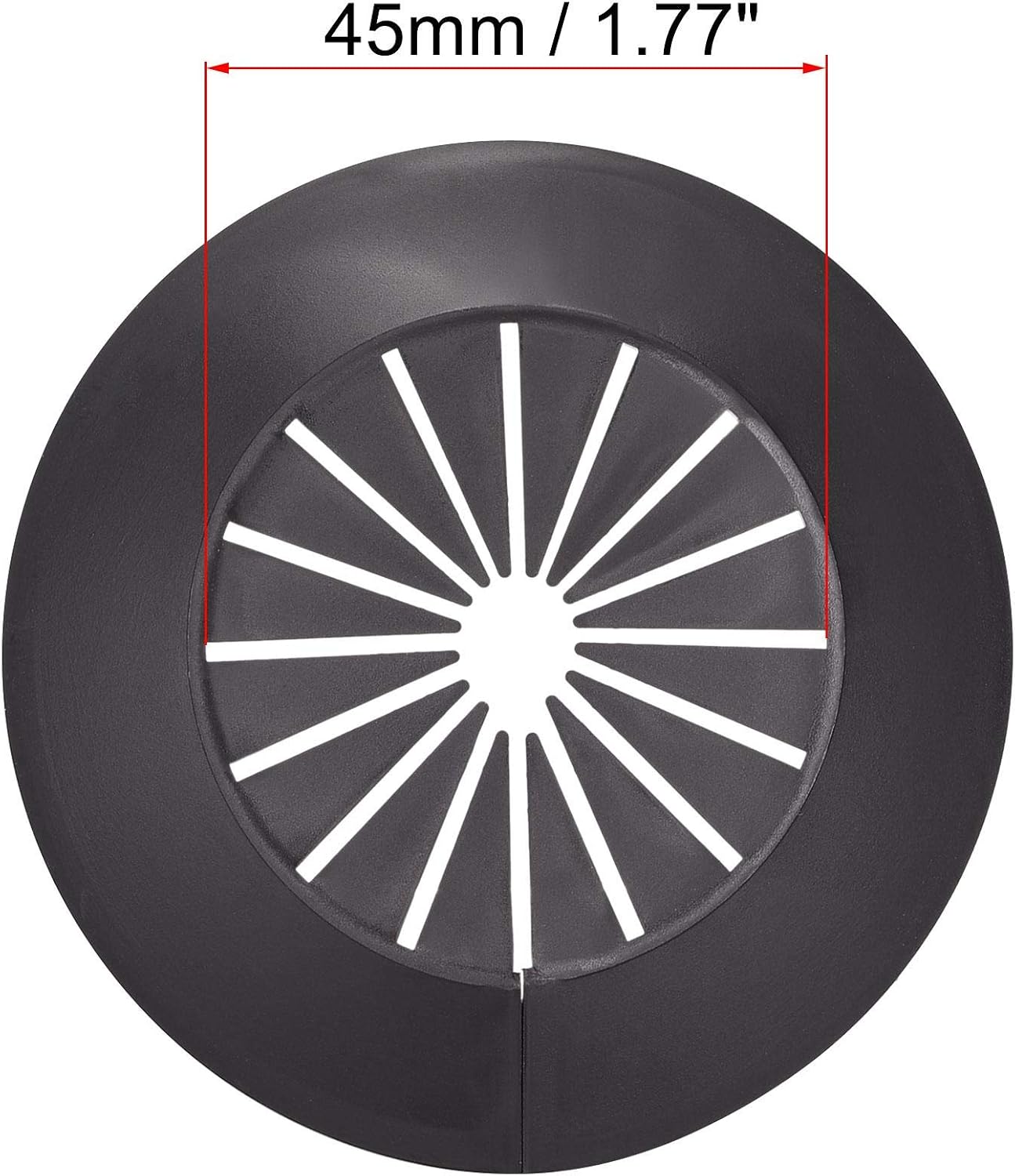 sourcing map Pipe Cover Decoration, 15mm-40mm PP Plastic Escutcheon Water Pipe Drain Line Cover Black 4pcs - Image 5