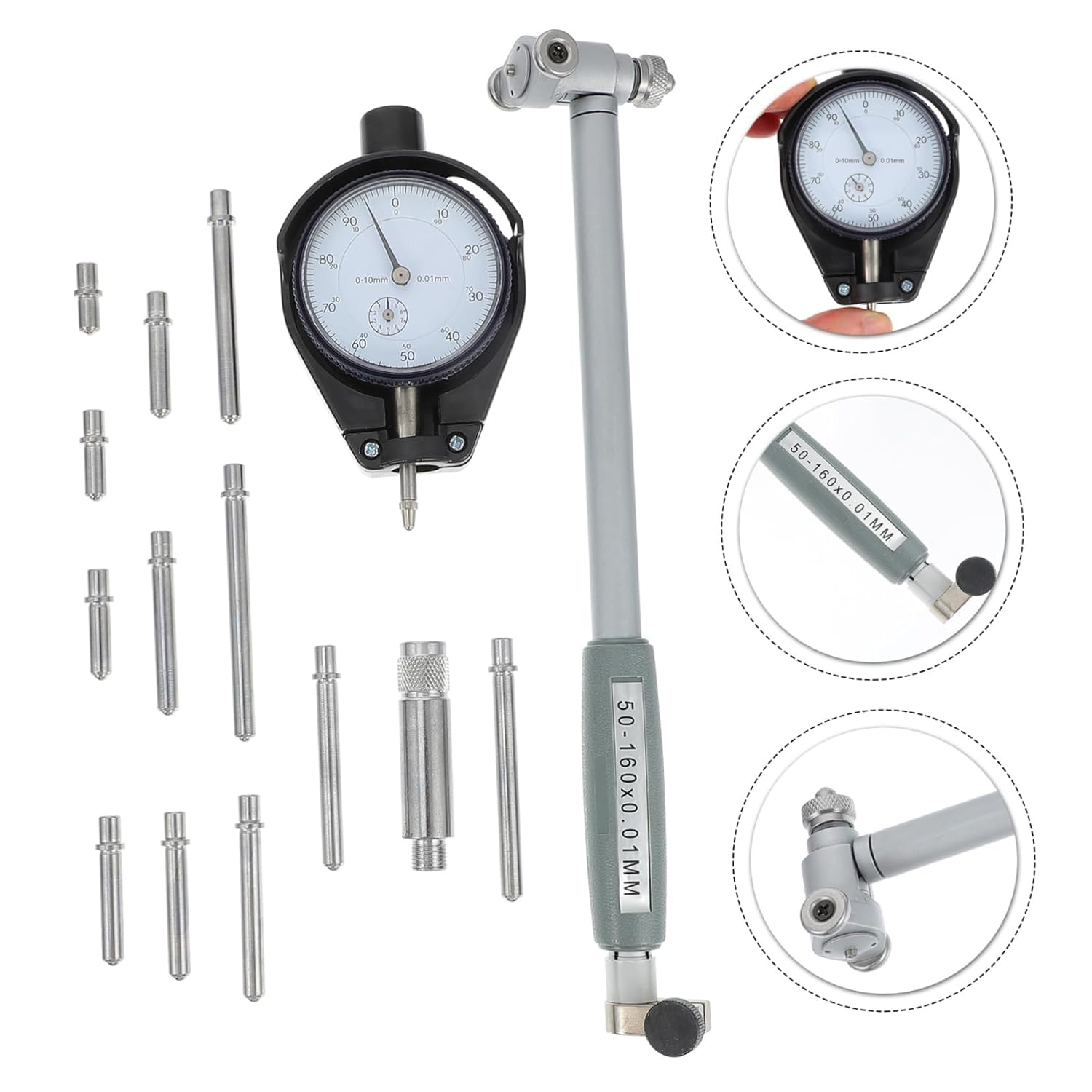 1set High Precision Manual Measurement Gauge Inner Diameter Micrometer for Vehicle Repair