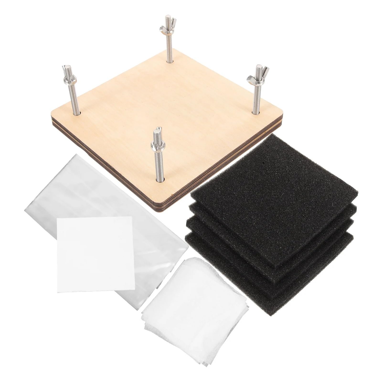EKalgretrA Wooden Flower Press Kit 1Set DIY Flower Press Kit Wooden Plant Set for Dried Flowers Preservation Specimen Collection Crafts Home Cafe Bookstore