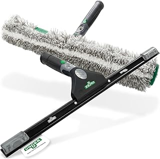 UNGER Ninja Profi Fensterreiniger 2in1 Starter-Kit – Premium Fensterputzer Set mit Profi Fensterabzieher und Fensterwischer für streifenfreie Fensterreinigung und professionelle Glasreinigung