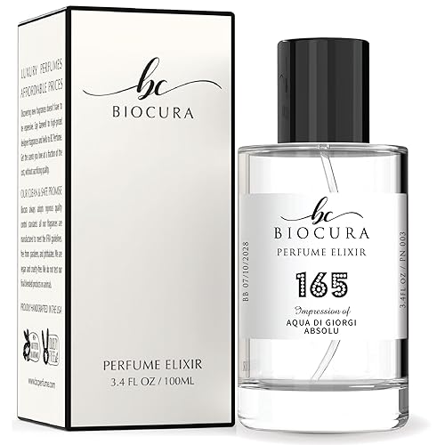 BC Perfume 165 Inspirado en Aqua Di Giorgi Absolu para Hombre, Fragancia Réplica Dupes, Eau de Parfum en Aerosol, Botella de 3.4 fl oz100ml - X1