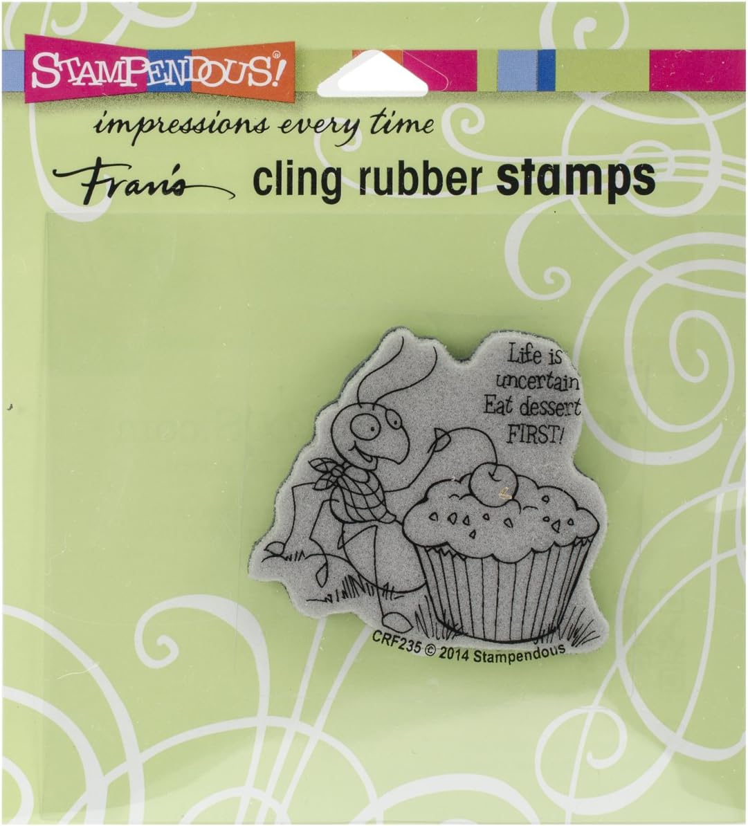 STAMPENDOUS CLING RUBBER STAMP, CUPCAKE ANT