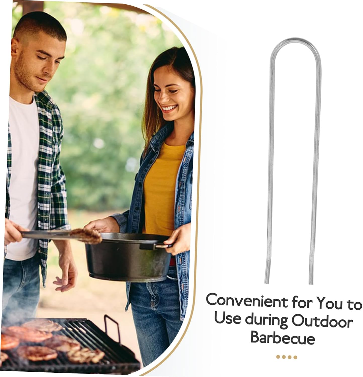 Xmas Grill Grate Lifter Stainless Steel Bbq Grid Tool for Outdoor Grilling