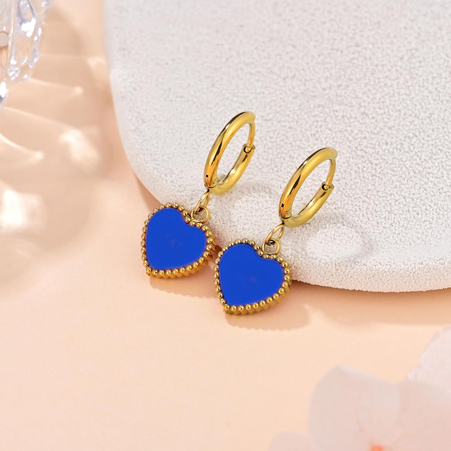 Hoop Earrings Set for Women | 14K Gold Plated Hoop Earring | Hypoallergenic Lightweight Earring | Trendy Gold Hoops - Image 3