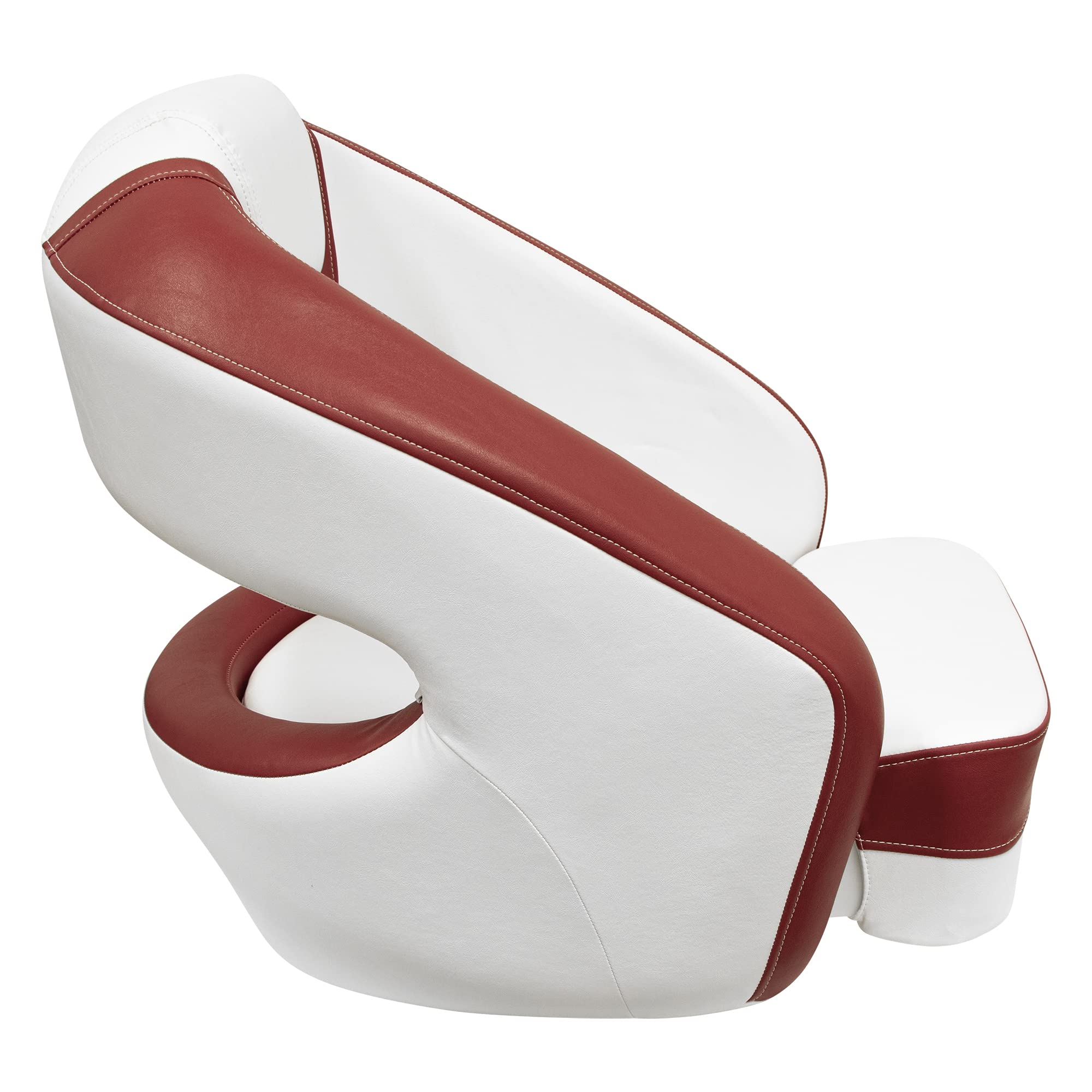 Wise 3335-0032 Hurley LE Bucket Seat with Flip Up Bolster, Brite White/Dark Red