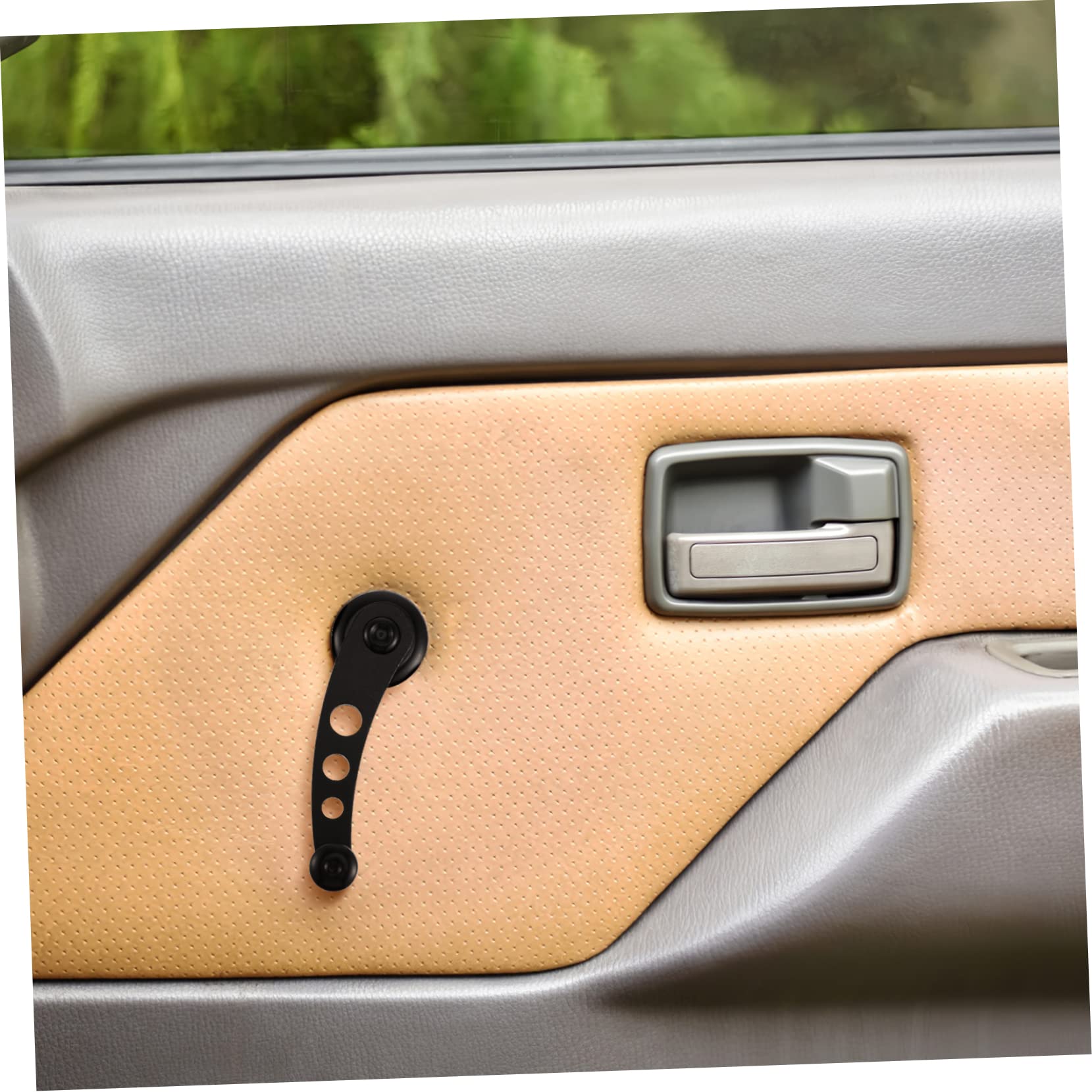 OUNONA Autofenster-Rüttelgriff Set Aluminium Universal Kurbelgriff Für Manuelle Fensterheber Links Und Rechts Mit Befestigungsklammer Auto Innenausstattung Ersatzteile