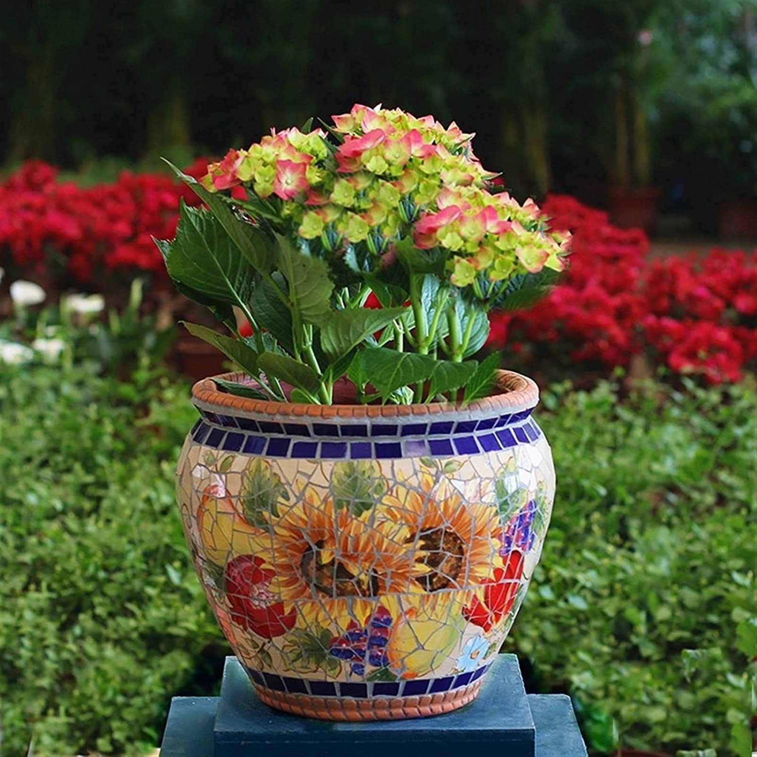 Mosaic Mexican Outdoor Style Planters 11+ Mexican Style Garden Ideas