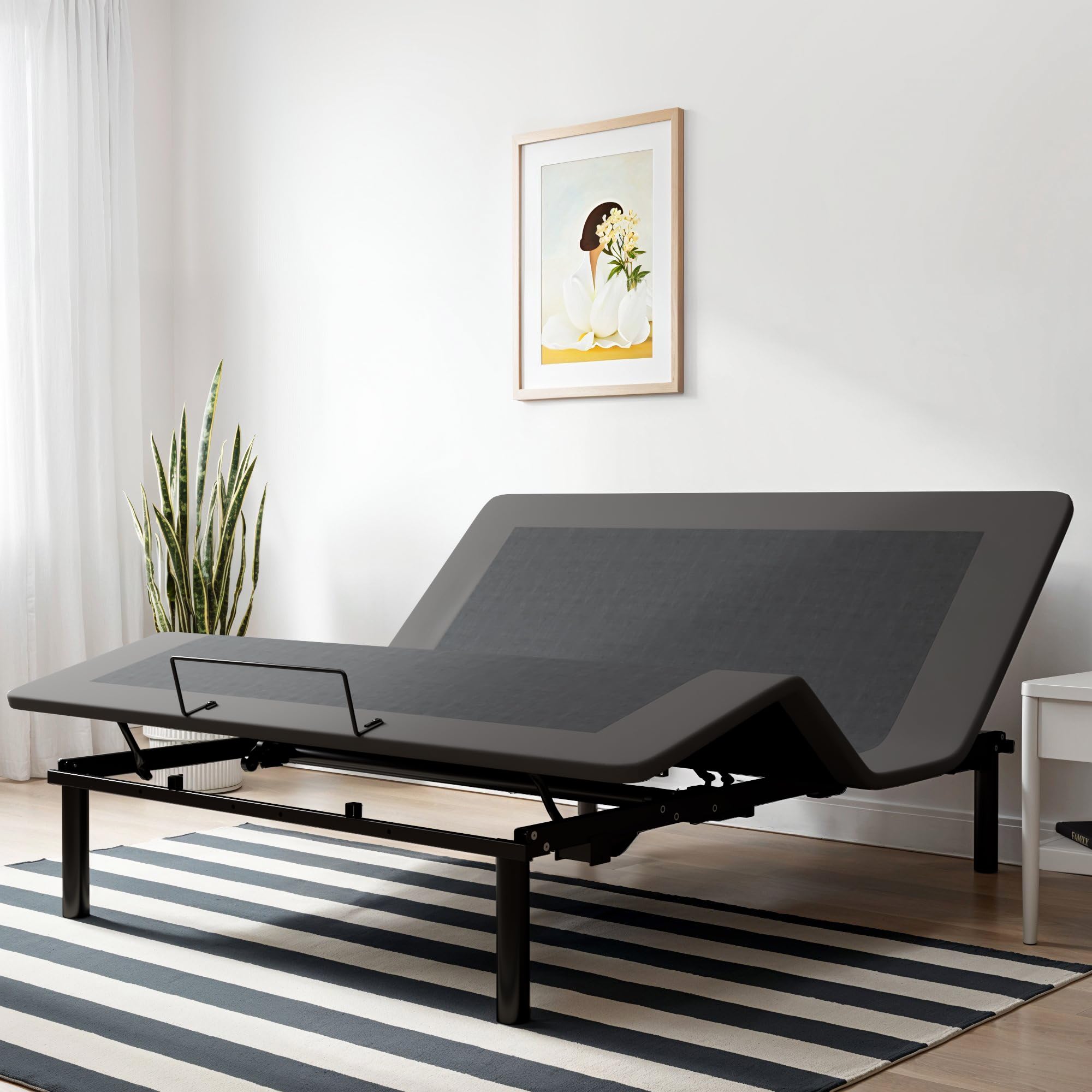 Queen Adjustable Bed Frame with Wireless Remote, Dual Motors