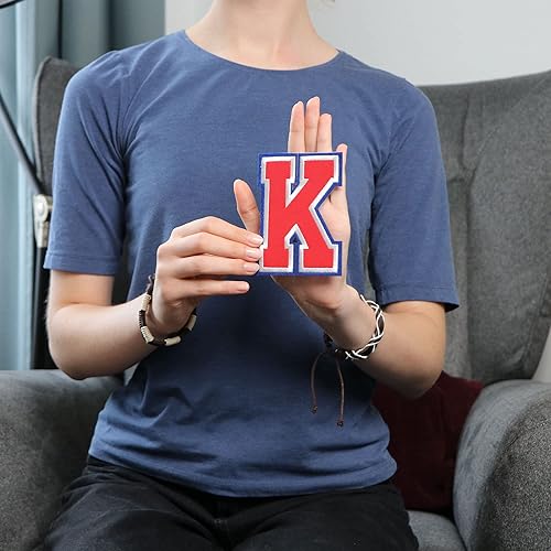 Miniatura 327 de Parches de letras termo-adhesivas de alta calidad – Lindas letras para ropa – Parche universitario para ropa – Letras bordadas de 4 1/2 parches