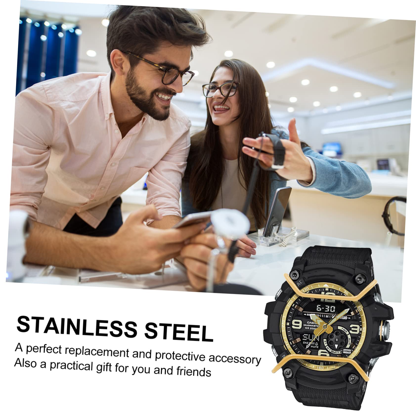 Hemobllo 5pièces Protecteur De Montre Inoxydable Pratique pour Écran Coque De Et Élégante pour Montre Résistante Aux Chocs Et Aux Rayures Idéale pour Personnes Actives