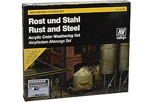 Vallejo Wash Set: Rust and Steel Effects Weathering Set