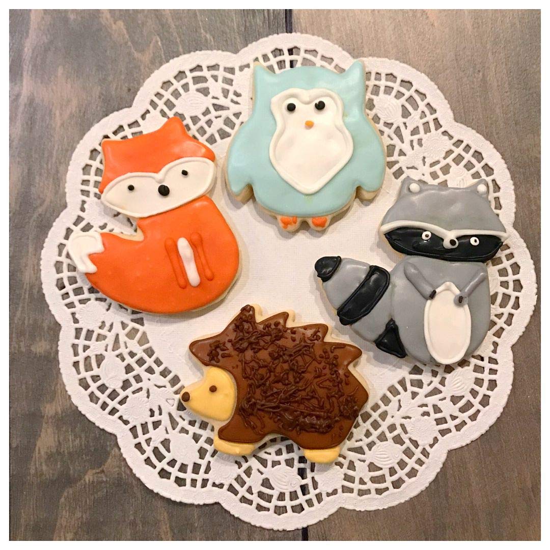 Formine per biscotti a forma di animali della foresta: gufo, volpe