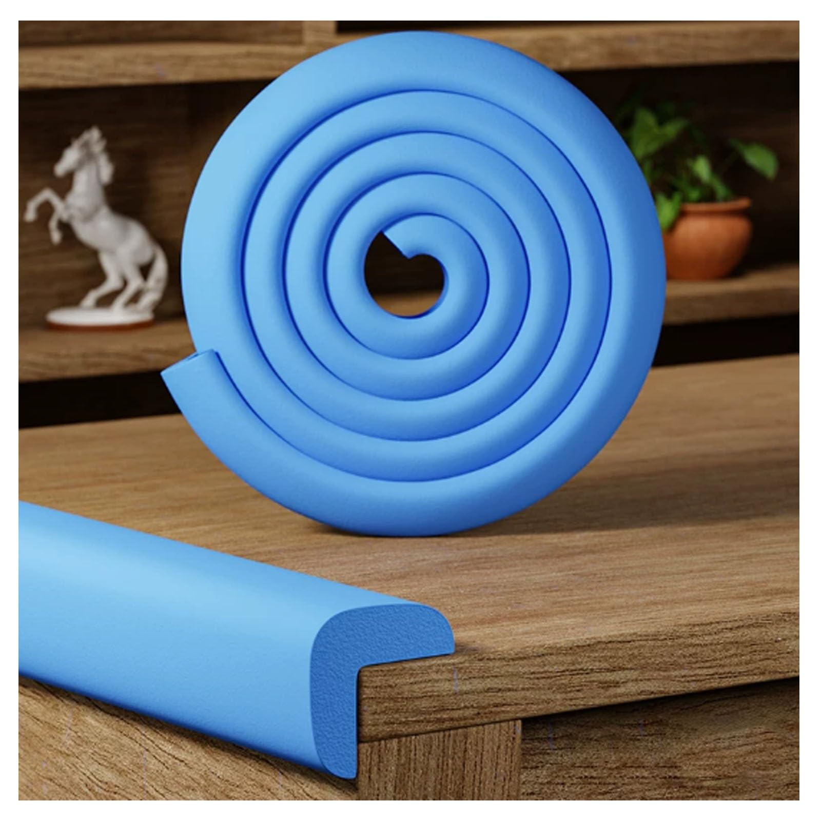 YPIOUREN Foam Edge Protectors, Guards Proof Foam Padding, Foam Corner Guards, for Coffee Tables, Desks(Blue,500cm (196.9 in))