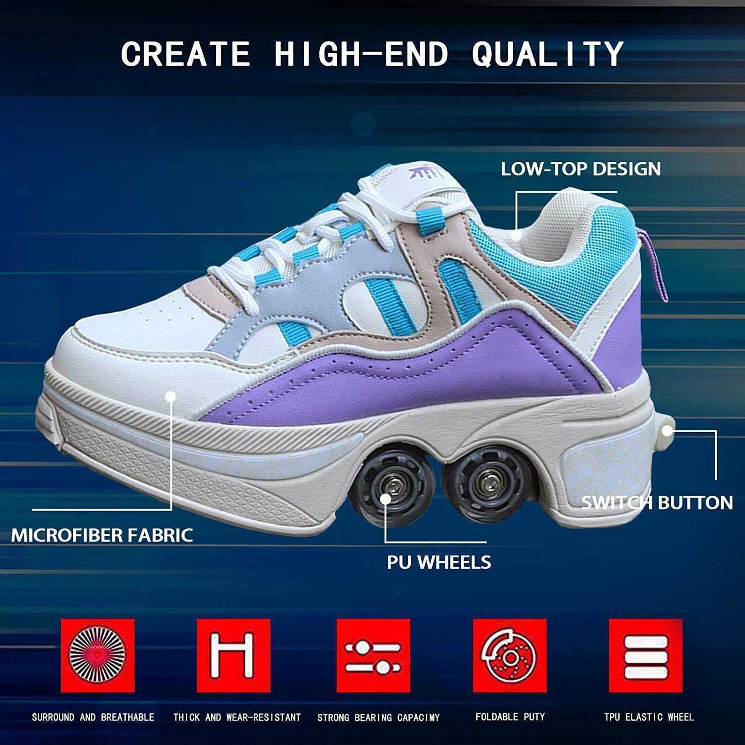 Heelys POP PRO BLK/Pink/YLLW Wheeled Heel Shoe, Black/Grey/Yellow, 13 US Unisex Big Kid