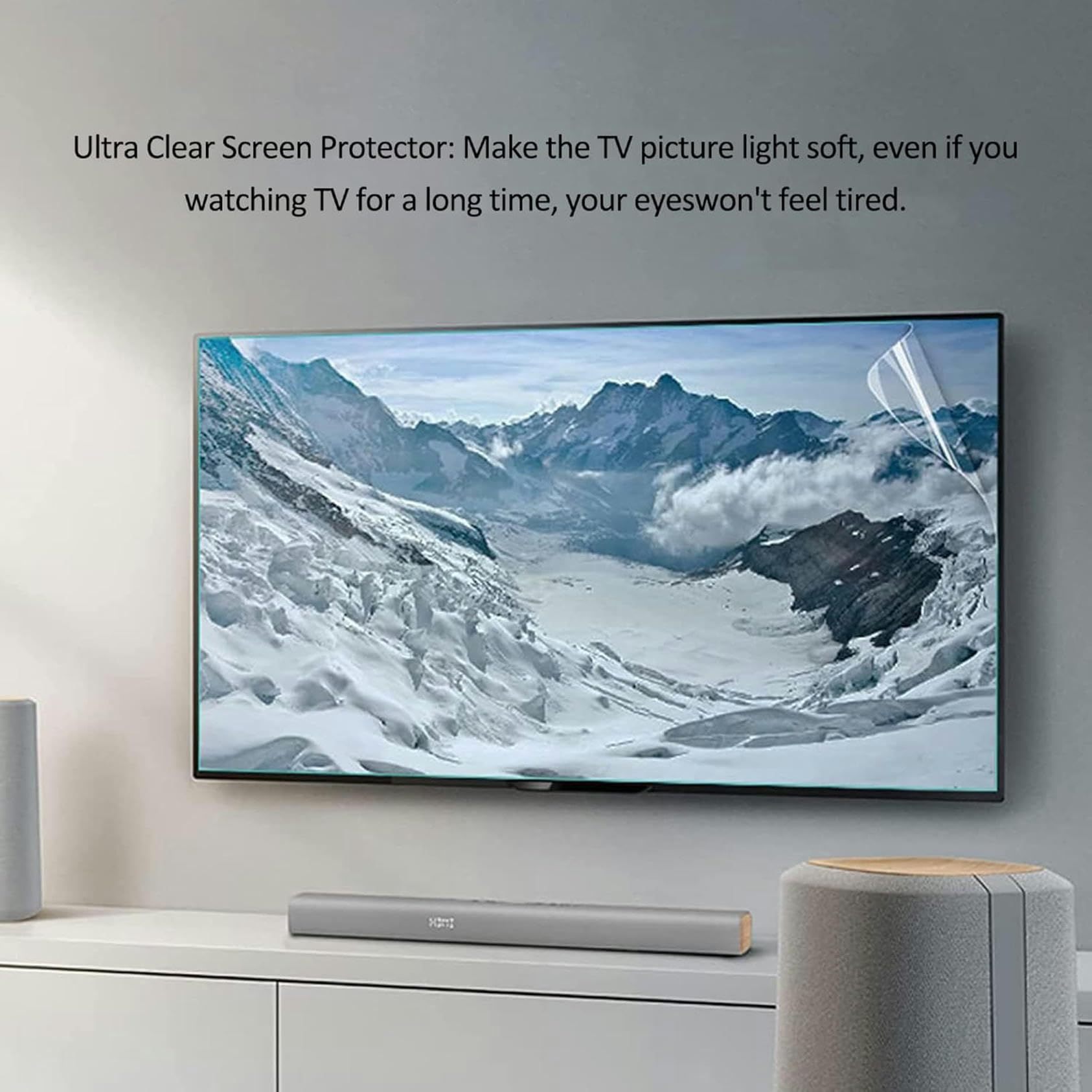 Protector De Pantalla para TV con Protección UV/Luz Azul, Película Esmerilada Antirreflejos con Índice De Reducción De hasta El 90% para LCD, Led, 4K OLED QLED HDTV De 40".
