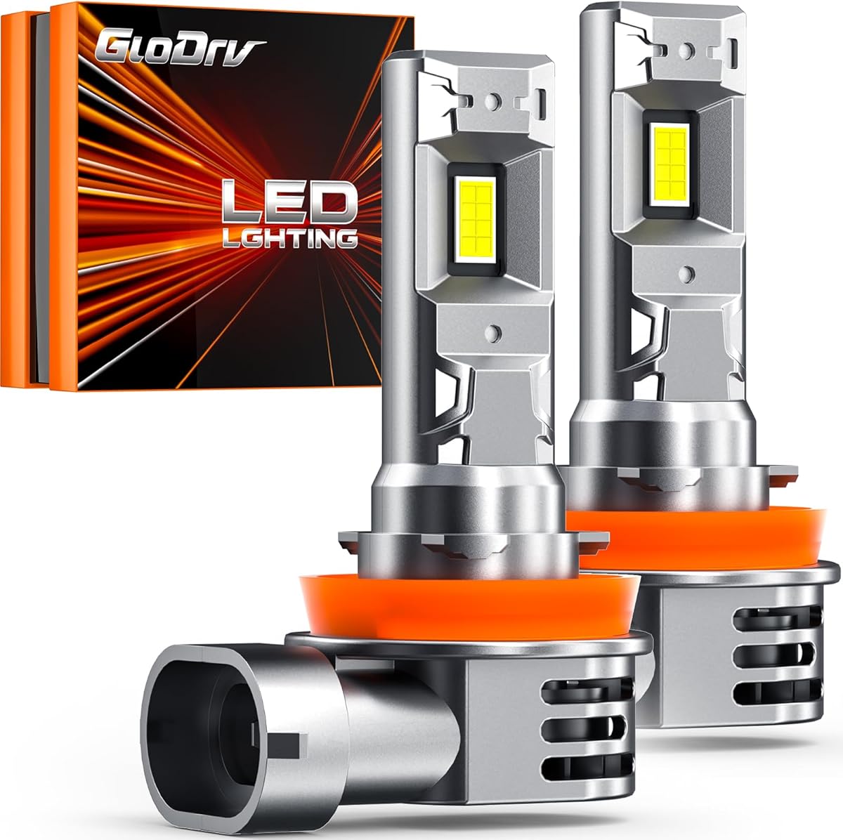 [2026 Upgrade] H 11 Led Bulbs [Latest & Brightest] 40000lm 800% Brighter 1:1 Mini Size Design With 6000k Cool White，Direct Installation Fog Light Bulbs Plug and Play, Pack of 2