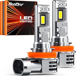 2025 H11 LED Headlights (40,000LM) - 800% Brighter, 6000K Cool White, 1:1 Mini Size for Direct Plug-and-Play Installation (2 Pack)