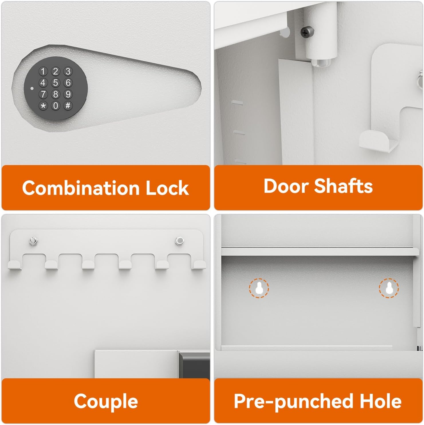 Geelife Digital Wall Hidden Flat - Steel Keypad Security Mount for Home/Business Valuables Storage