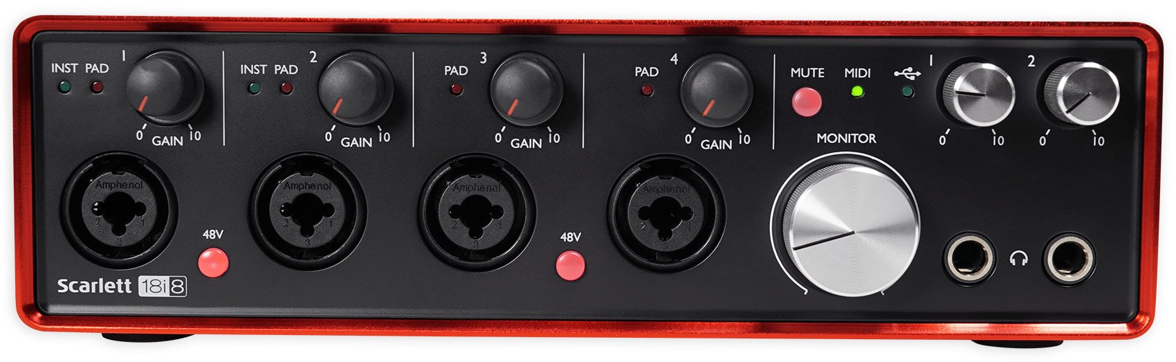 Focusrite Scarlett 18i8 (2ª geração) Interface de áudio USB com