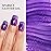 Imtiti Glitter Gel Nail Polish, 0.5 Fl Oz Deep Purple Iridescent Glitter Gel Polish Soak Off LED UV Shimmer Sparkle DIY Art Starter Manicure Salon