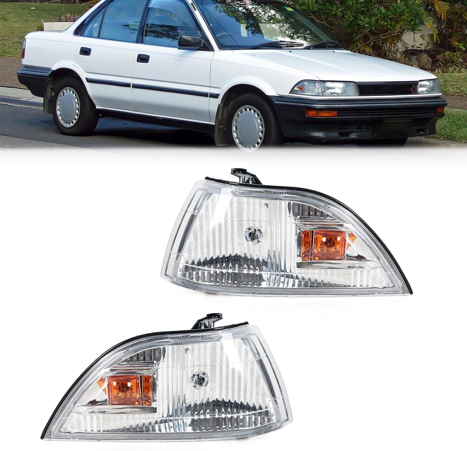 Front Corner Light For Toyota Corolla AE90 E90 1989-1992 Fog Driving Daytime Running Lamp Left&Right