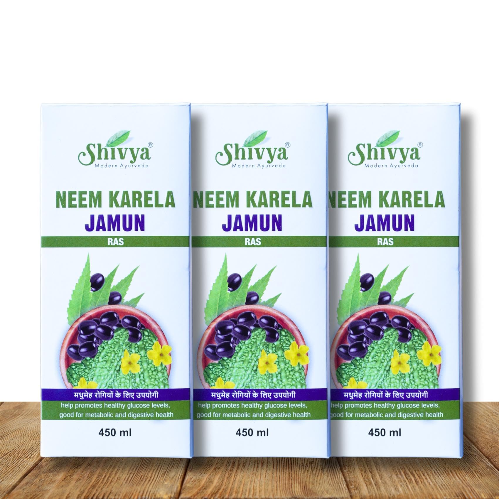 A SHIVYA Product- Neem Karela Jamun Ras 450ml – Natural Blood Sugar Support | Lowers Bad Cholesterol | Herbal Health & Wellness Tonic — Amazon image 7