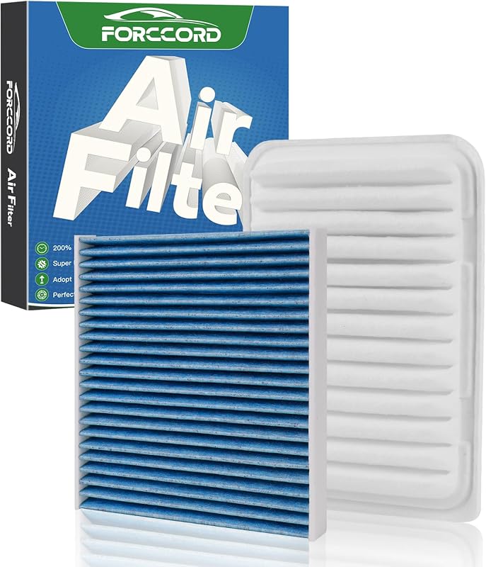 Kit de Filtros de Ar do Motor e da Cabine Forccord para Toyota Tacoma 2005–2023 2.7L – 2 unidades