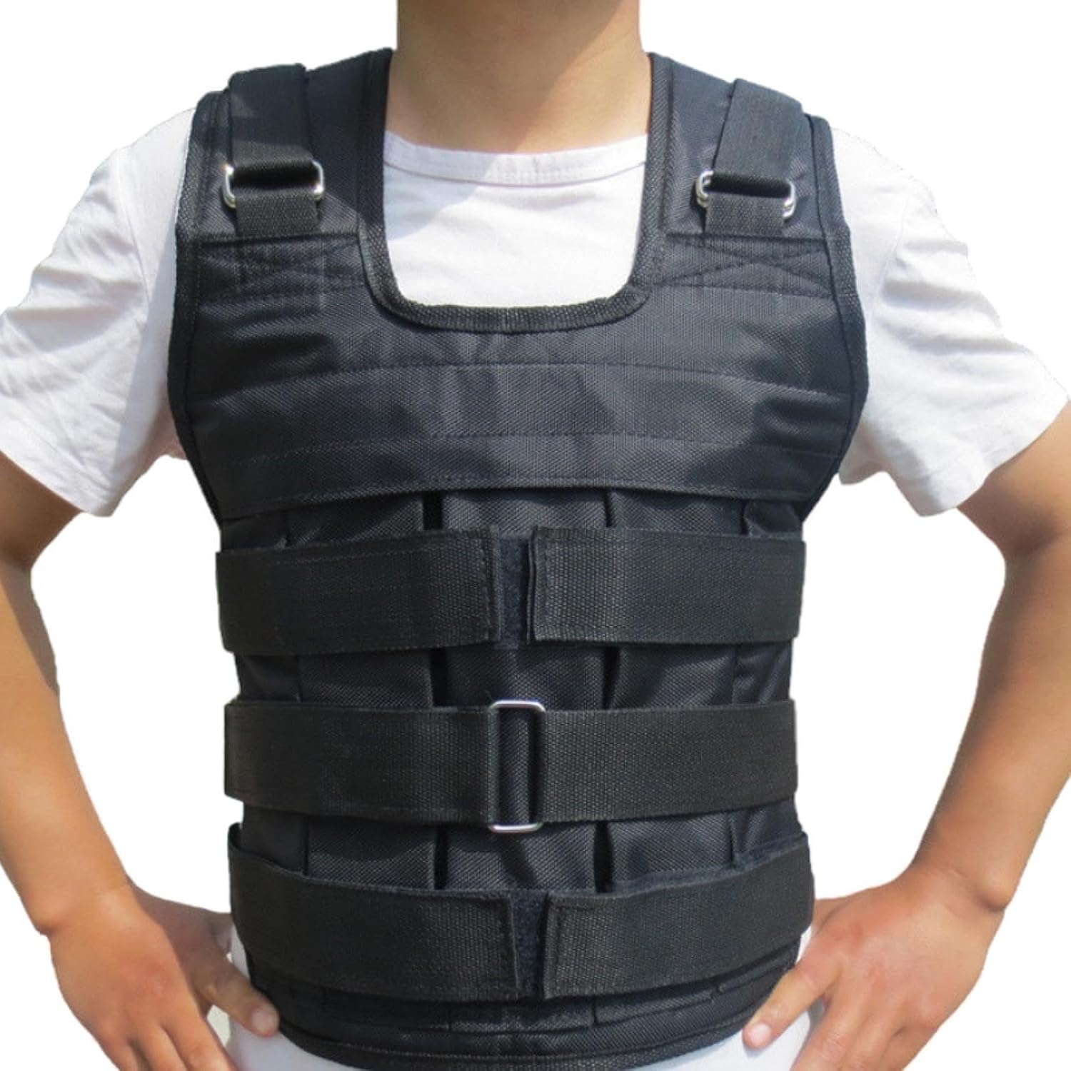 Generic Adjustable Weighted Vest, Weighted Jacket Weight Vest Weight Loading Vest for Weightlifting, Strength Training