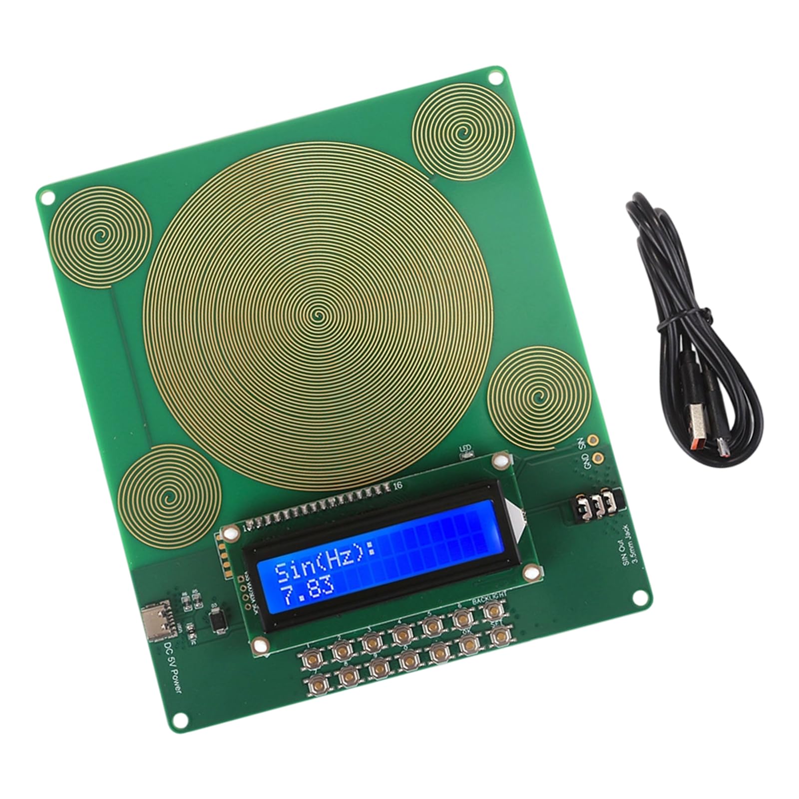 0.01Hz to 100000Hz Frequency Generator for Sleep Featuring 7.83Hz Resonance and 3 Waveforms Reflection Frequency Tool