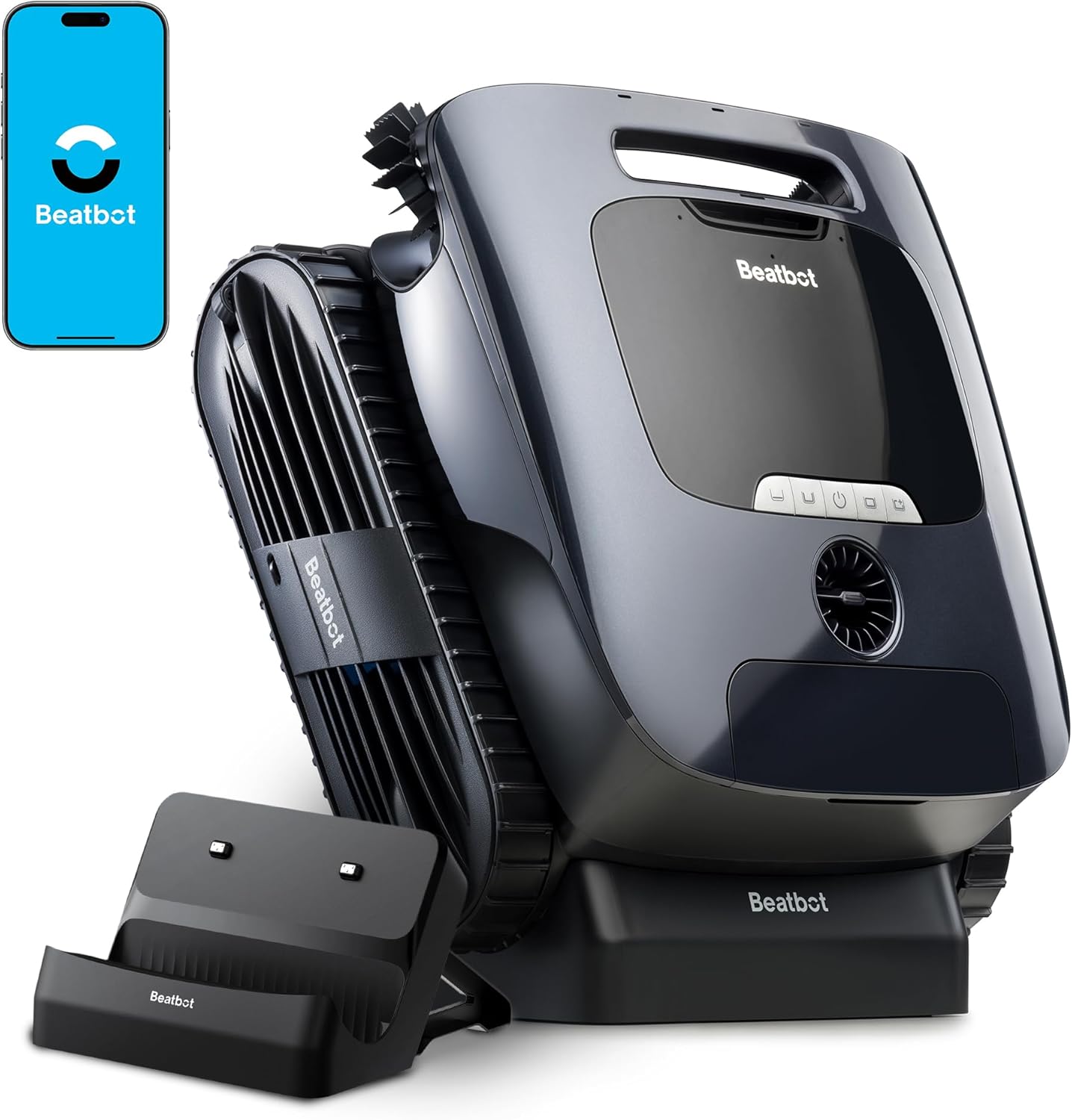 Beatbot AquaSense 2 Ultra Cordless Pool Vacuum Robot with Charging Dock Station-Pool Mapping with AI Camera, 5-in-1 Cleaning, Water Surface Cleaning, Water Clarification, Smart Surface Parking