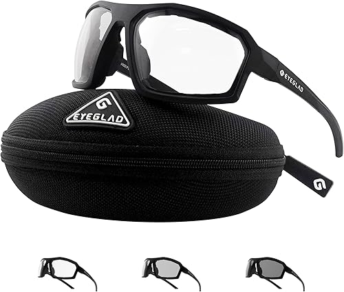 REV Z87+ Powersports Motorcycle Riding Goggles High Impact Photochromic UV400 Sports Wrap Sunglasses Safety Glasses